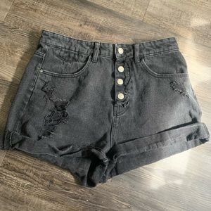 Zara Black Denim Shorts